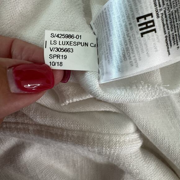 Banana Republic NWT Women's Open Full Length Cardigan Cream Colored Size Small - Picture 9 of 12